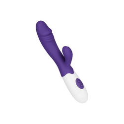 Kraftvoller Silikon-Rabbit mit stilisierter Eichel, 19 cm