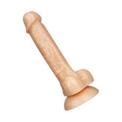 Naturdildo mit Saugfuß, 18 cm