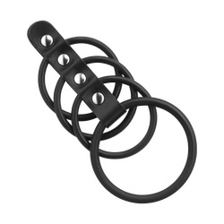 Penismanschette mit 4 Ringen, 4 - 5,5 cm