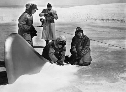 Szene aus dem Arktis-Klassiker 'Das Ding aus einer anderen Welt' von 1951.