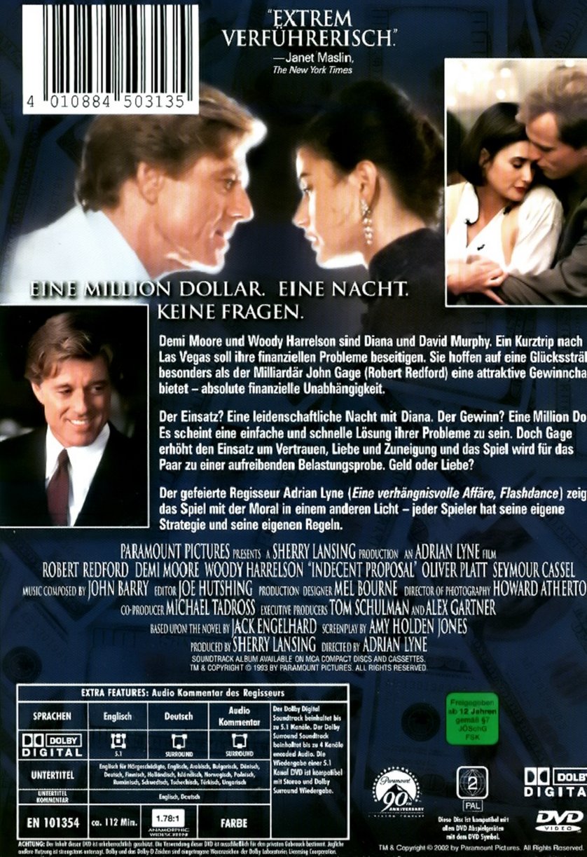 Ein Unmoralisches Angebot Ganzer Film Deutsch Kostenlos Ein unmoralisches Angebot: DVD oder Blu-ray leihen - VIDEOBUSTER.de