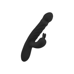 Stoßender Rabbitvibrator aus Silikon, 21,5 cm