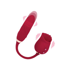 2-in-1 Vibrator Ooh Lala Lick, 30 cm