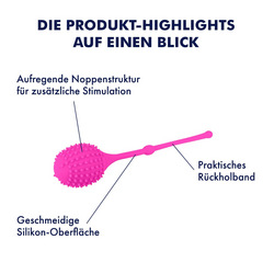 Genoppte Liebeskugel aus Silikon, 3,2 cm