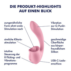 Satisfyer Tongue Genius, 18,5 cm