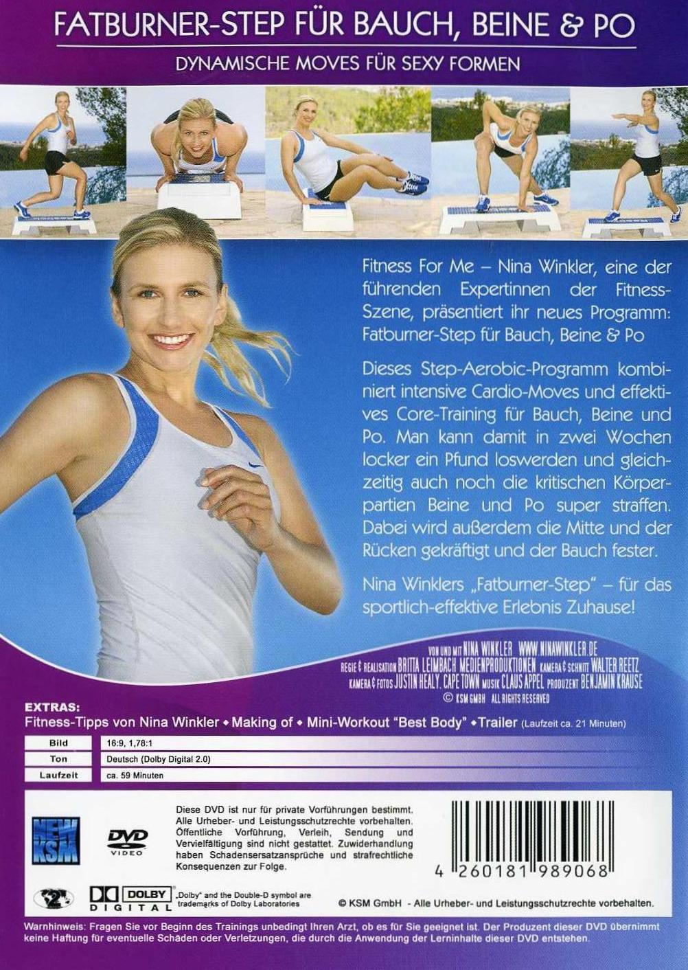 Fatburner-Step für Bauch, Beine & Po: Blu-ray, 4K UHD, DVD