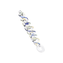 Glasdildo im Spiral Design, 18 cm