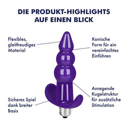 Analvibrator mit Kugelstruktur, 10,8 cm