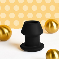 Tunnel Analplug aus Silikon M, 8,8 cm