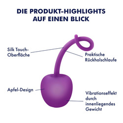 Liebeskugel in Apfel-Design aus Silikon, 4 cm