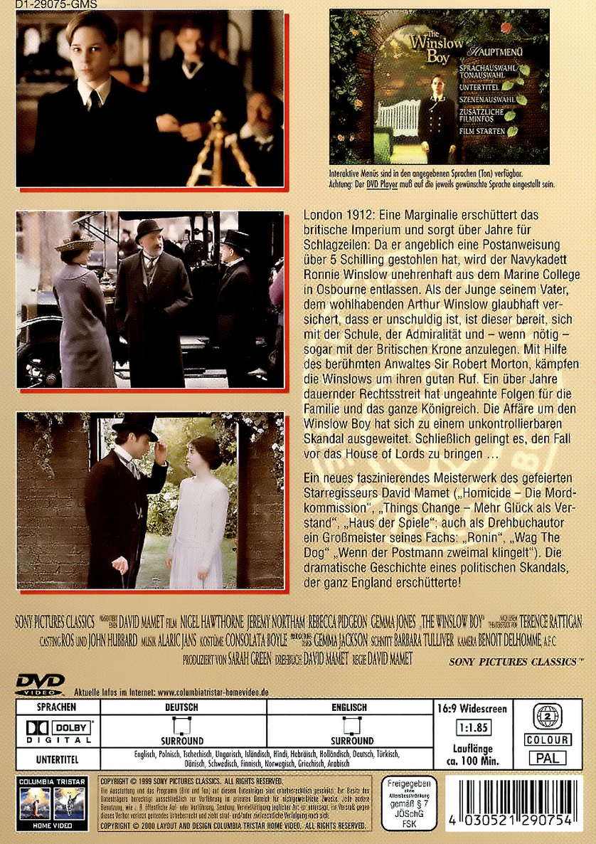 The Winslow Boy DVD oder Bluray leihen VIDEOBUSTER.de