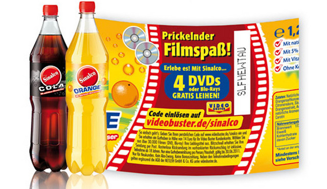 Sinalco On-Pack-Promotion: Video Buster startet On-Pack-Promotion mit Sinalco