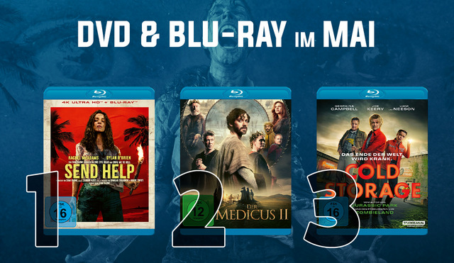 Die DVD &amp; Blu-ray Charts Mai 2026: Gefährliche KI und ein Hoch auf fähige Mitarbeiterinnen!