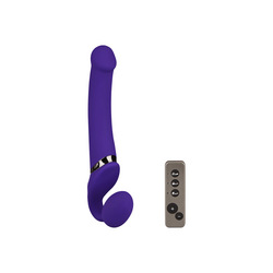 Vibrating Bendable Strap-On - Size M, 34 cm