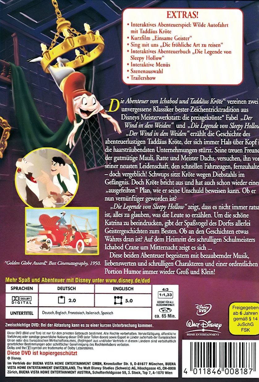 Die Abenteuer Von Ichabod Und Taddäus Kröte