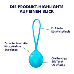 Einzel-Liebeskugel aus Silikon, 3,8 cm