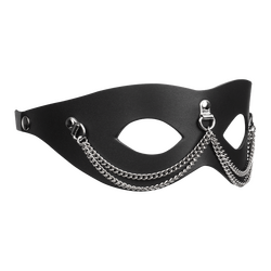 Ledermaske mit Kettenverzierung