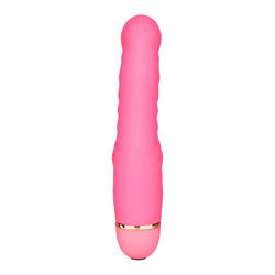 Gerippter G-Punkt-Vibrator aus Silikon, 17 cm