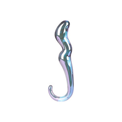 Glasdildo mit Haltegriff, 18 cm