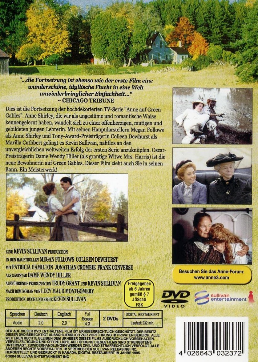 Anne auf Green Gables - Die Fortsetzung: DVD oder Blu-ray ...