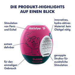 Satisfyer Masturbator Egg - Bubble, 3 Teile