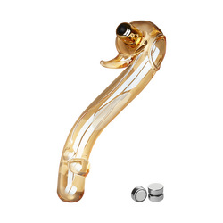 Geschwungener Glasvibrator, 18,5cm