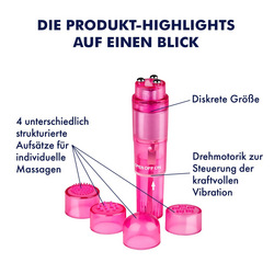 Power-Massager mit 4 Aufsätzen