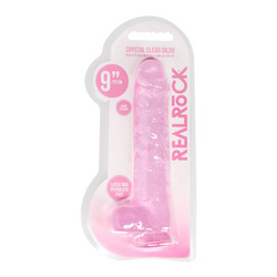 Crystal Clear - Dildo with Balls, 25 cm