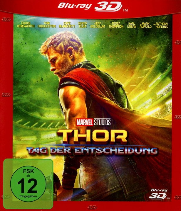 Thor 3 - Tag der Entscheidung (Blu-ray 3D), gebraucht, ohne Cover