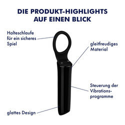 Erotisches Bullet mit Halteschlaufe, 9,2 cm