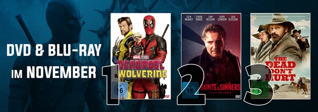 DVD & Blu-ray Charts November 2024: Eure Filmcharts: Western, Sounds der 80er und mehr!