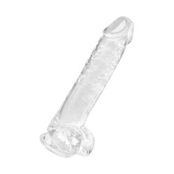 Transparenter Naturdildo, Größe L, 25 cm