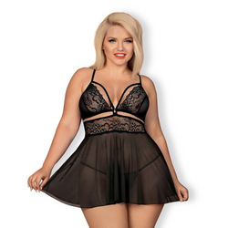 Babydoll &amp; Thong - Size Plus, 2 Teile