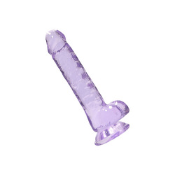 Crystal Clear - Dildo with Balls, 19 cm