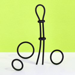 Penisring-Set aus Silikon, 4 Teile, 3 - 6 cm