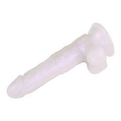 Schimmernder Naturdildo mit Saugfuß, 18,5 cm