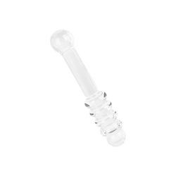 Glasdildo mit Kugelstruktur, 16,5 cm