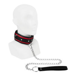 Abschließbares BDSM-Halsband mit Leine