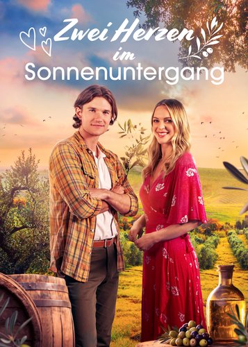Zwei Herzen im Sonnenuntergang - Poster 1