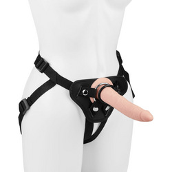 Strap On mit Silikon Naturdildo, 20 cm