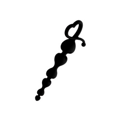 Herz-Analkette aus Silikon, 18 cm
