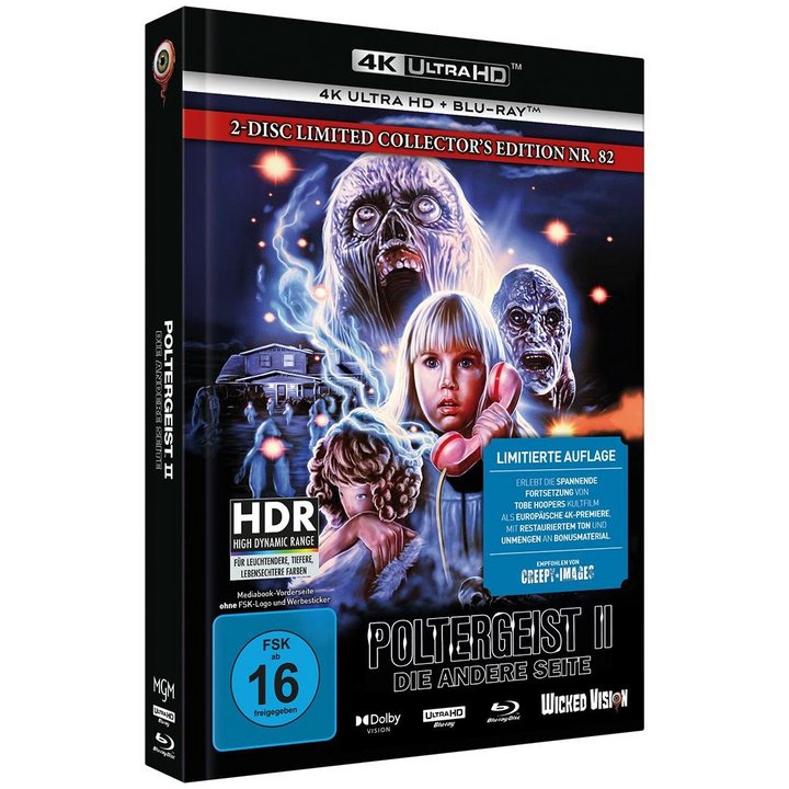 Poltergeist 2 - Die andere Seite - Mediabook - Cover F - Limited Collector‘s Edition Nr. 82 (4K Ultra HD &amp; Blu-ay] (Blu-ray 4K Ultra HD)