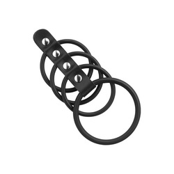 Penismanschette mit 4 Ringen, 4 - 5,5 cm