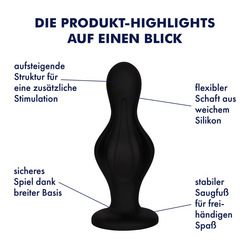 Silikon-Analplug mit Kugelstuktur, 11,1 cm