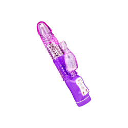 Rabbitvibrator mit Perlen, 21,5 cm