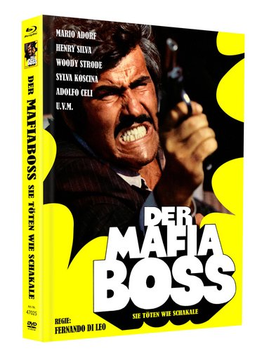 Der Mafiaboss - Sie töten wie Schakale - Mediabook - Cover F - Inkl. Poster A4, gefaltet, 7 Postkarten, 1 Untersetzer - Limited Edition auf 75 Stück (Blu-ray Disc)