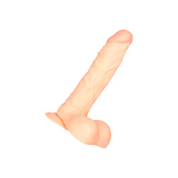 Üppig geaderter Naturdildo, 23 cm