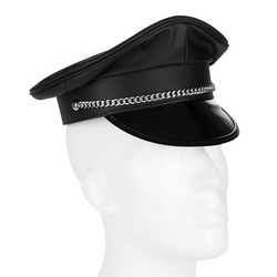 Polizei-Mütze in Leder-Optik