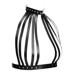 Leder-Brustharness mit Halsband