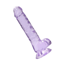 Crystal Clear - Dildo with Balls, 19 cm